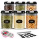 image 1 of 3 x 0.8 Litre Easy To Use Durable Cereal & Dry Food Storage Containers Food Grade Approved Clear
