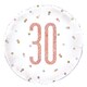 image 2 of Rose Gold Glitz Age 30 Holographic Round Foil Helium Balloon 46cm / 18 in