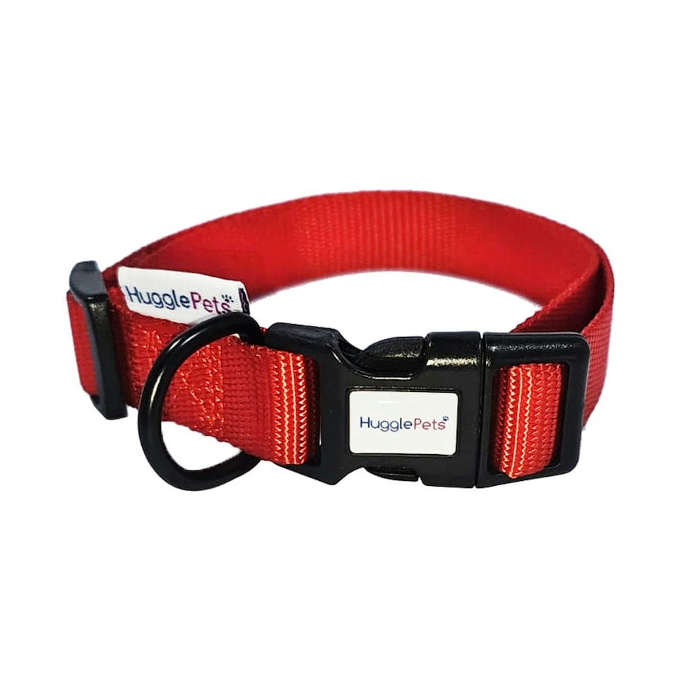 image 1 of HugglePets Snappy Adjustable Dog Collar Red | L