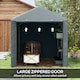 image 6 of Outsunny 1.6 x 2.2m Garden Storage Shed Tent, Portable Shed Shelter with Galvanised Steel Frame and Large Door, for Motorbike, Garden Tools, Bike Storage, Dark Grey | Grey | 1