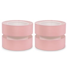 ValueLights Sophia Pair of Small Blush 2 Tier Lamp Shades & Bulbs | Pink