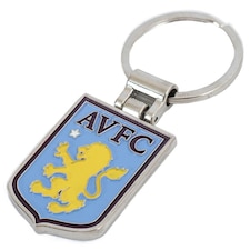 Aston Villa FC Executive Crest Keyring - Blue/Yellow/Silver - One Size
