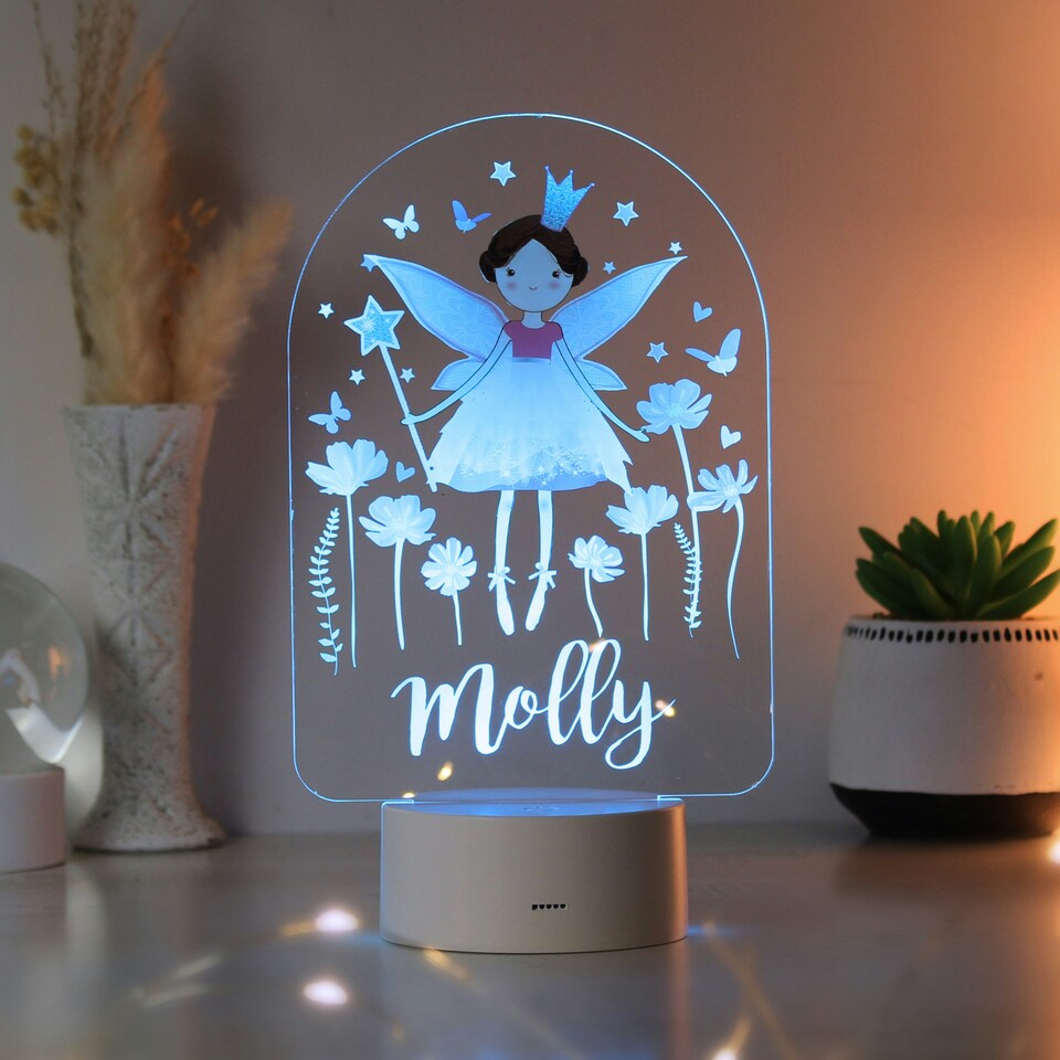 image 1 of Personalised Fairy LED Colour Changing Night Light