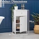 image 2 of Christow Bathroom Drawer Cabinet Wooden White Single Door Storage Cupboard Unit