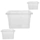 image 3 of 2 x Clear Plastic Stackable Transparent Storage Boxes 64 Litre Complete With Lids Clear