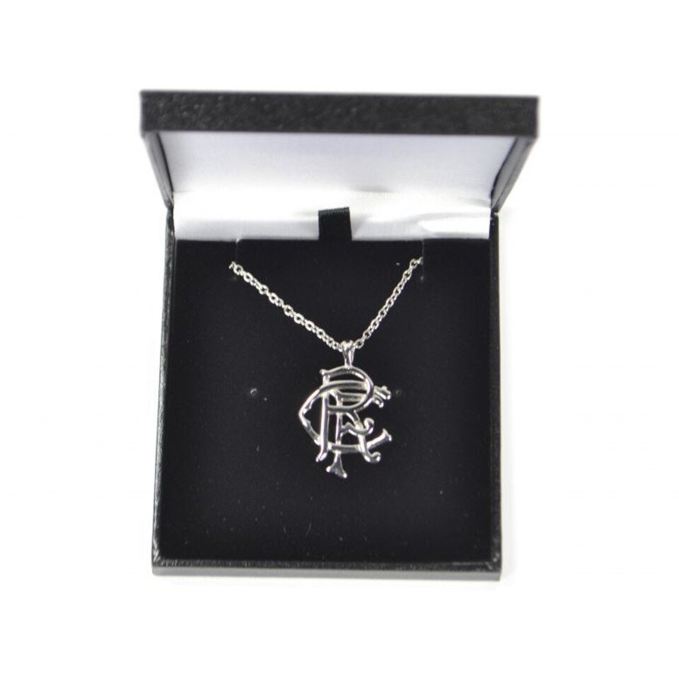 Rangers FC Stainless Steel Crest Necklace & Pendant - Silver - One Size