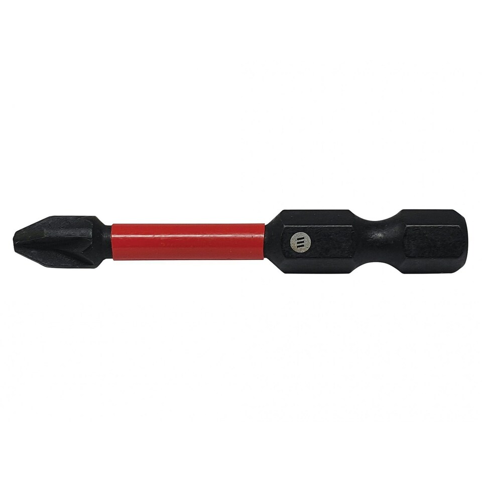 Forgefix Forgefast Impact Bits, Pozidriv Compatible - Black Phosphate - PZ1 x 50mm Card of 2