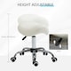 image 3 of HOMCOM PU Leather Saddle Stool w/ Moulded Padded Seat Adjustable Height Cream