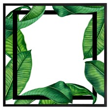 Botanical & black border (Picture Frame) Black | XS