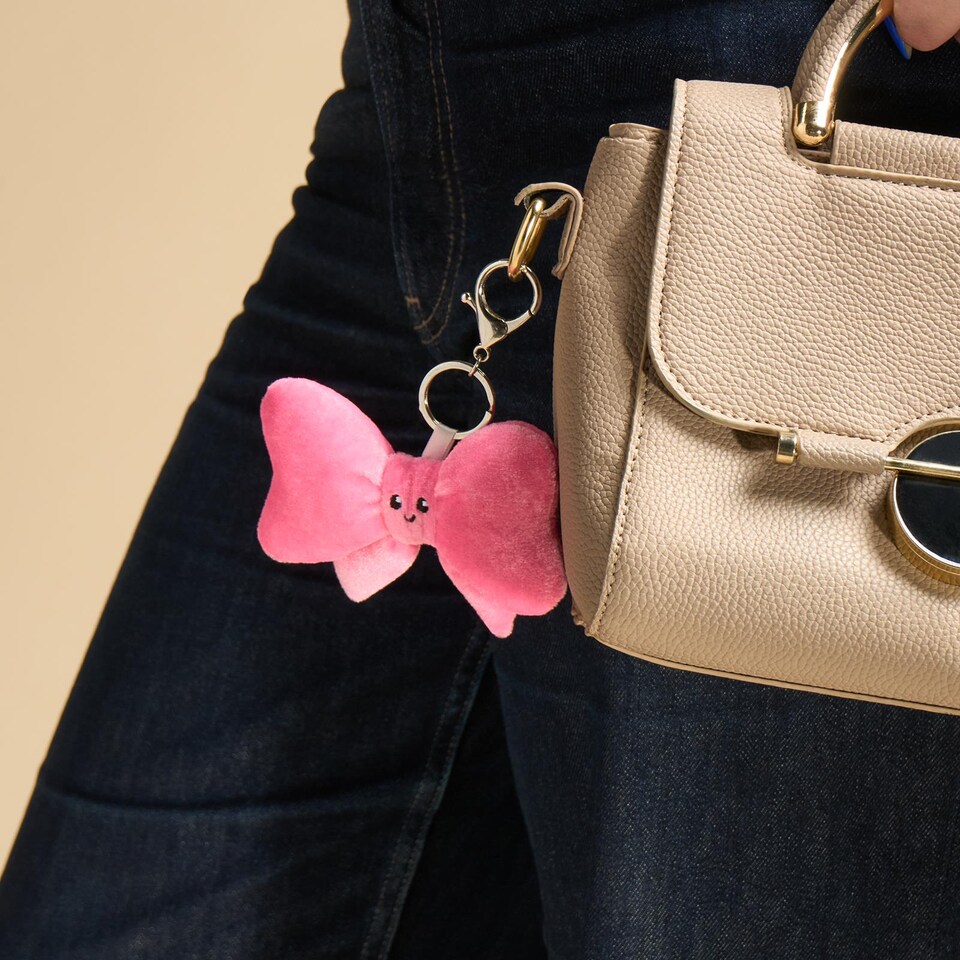 image 1 of OHS Sweetie Pie Bag Charm Keyring Soft Fleece Keychain