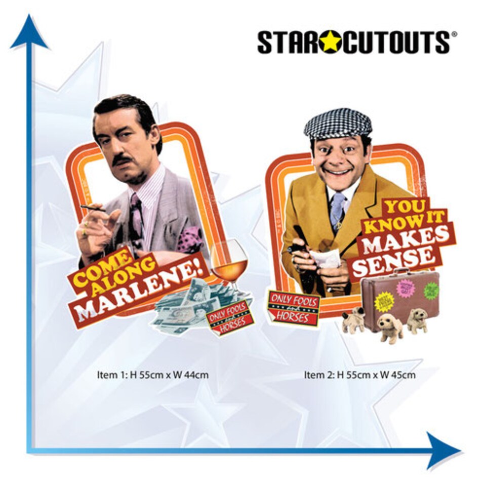 image 1 of Come Along Marlene and You Know It Makes Sense Only Fools and Horses Wall Art Cardboard Cutouts 59cm - Pack of 2