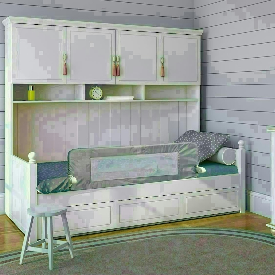 image 1 of Safetots Extra Wide Bed Rail, Grey 140cm Wide x 50cm Tall, Toddler Bed Guard For Safety