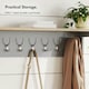 image 6 of VonHaus Ash Hall Grey Wall Mounted  Coat Hooks with Shelf | Grey | One Size