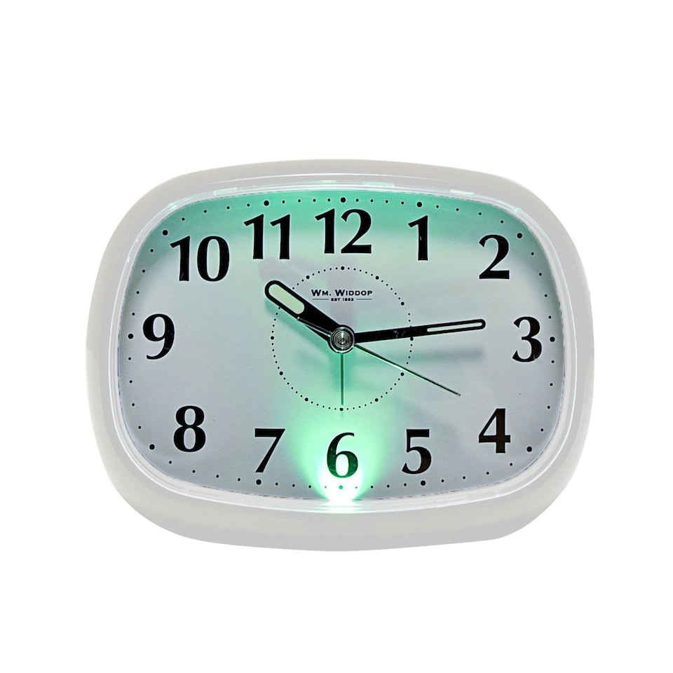 image 1 of Hometime  Alarm - Oval with Light & Snooze White *(60/100)* White