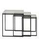 image 2 of Katrine Nest of Tables with Smoked Glass Top Set of 3