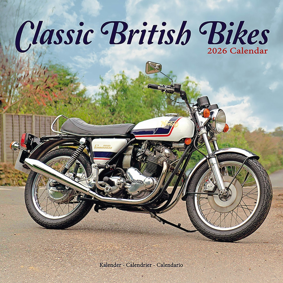 image 1 of Classic British Bikes 2026 Calendar | Square Wall Calendar | Motorcycle Gift | Plastic Free Packaging | by Avonside Publishing