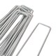 image 7 of Harbour Housewares U-Shaped Weed Control Membrane Pegs - 6" (150mm) - Pack of 100 | Silver | Silver