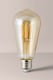 image 2 of ValueLights E27 Pack of 3 4W Dimmable Amber Filament Pear Shaped Warm White LED Bulbs | Clear