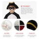 image 2 of Highway Rodent Costume - Hat, Cape, Nose, Mask, Sword & Face Paint Black | One Size