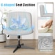 image 2 of Rattantree Ergonomic Cross Legged Office Chair Armless Velvet Desk Chair