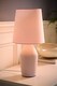 image 3 of ValueLights Arlo Pair Lilac Ceramic Base Table Lamp with Tapered Shade | Purple