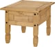 image 3 of Corona Lamp Side Table Mexican Solid Pine End Occasional Table