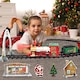 image 2 of 13-Piece Classic Toy Train Set – Headlight, Smoke & Sound | 11ft Track | Christmas Gift for Kids
