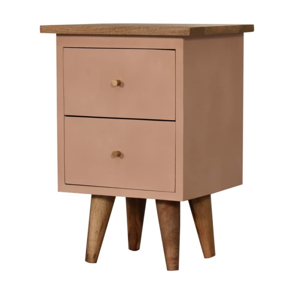 image 1 of Blush Pink Hand Painted Bedside