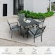 image 4 of Adlington Diamond 4 Seat Dining Set with grey cushions