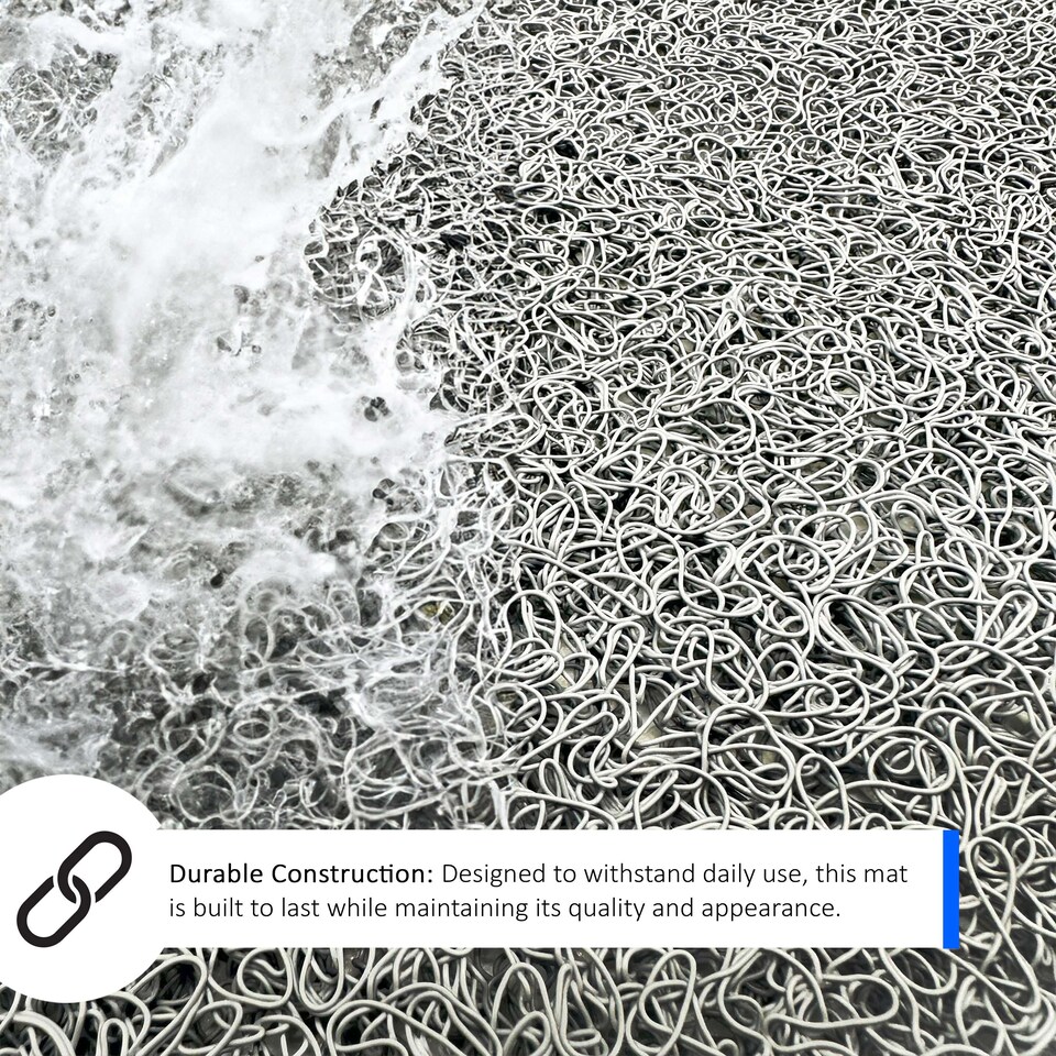 image 1 of Spaghetti Anti Slip Loofah Shower/Bath Mat 100cm x 40cm