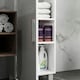 image 8 of HOMCOM Tall Storage Cabinet with Adjustable Shelves and Double Doors | White
