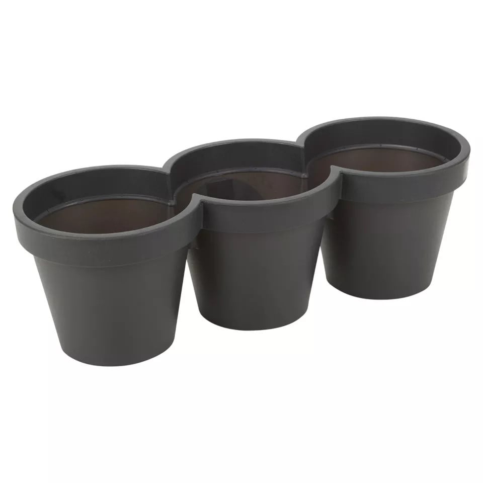 image 1 of 3 Section Plastic Plant Pots - 44x44x44cm