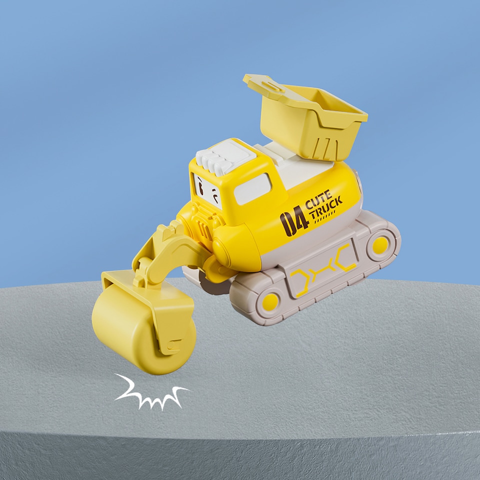 image 1 of Pack of 4 Cute Mini Digger Toys