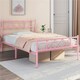 image 1 of Yaheetech 3ft Single Simple Metal Bed Frame Mattress Foundation Pink