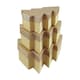 image 4 of Pack of 3 Assorted Sizes Christmas Tree Shaped Box with Gold Gliter Lid