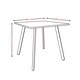 image 4 of 3-Piece Modern Dining Set - 80cm Square Table and 2 Tulip Chairs with Wooden Legs | White | White Marble & Yellow | 3