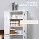 image 6 of HOMCOM Accent Floor Storage Cabinet, Kitchen Cupboard Sideboard with Adjustable Shelves and 2 Lower Doors, White