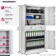 image 6 of Filing Cabinet Cosmo - 2 drawers, 5 adjustable shelves, 180 x 80 x 40 cm Grey | Light Grey
