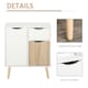 image 5 of HOMCOM Floor Cabinet Storage Cupboard Sideboard with Drawer for Bedroom