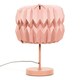image 1 of ValueLights Bett Pink Metal Table Lamp with Origami Paper Fold Shade Bedside Light & Bulb