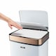image 5 of Cooks Professional Recycling Sensor Bin 75L with Dual Compartments & Food Caddy | White | White & Copper