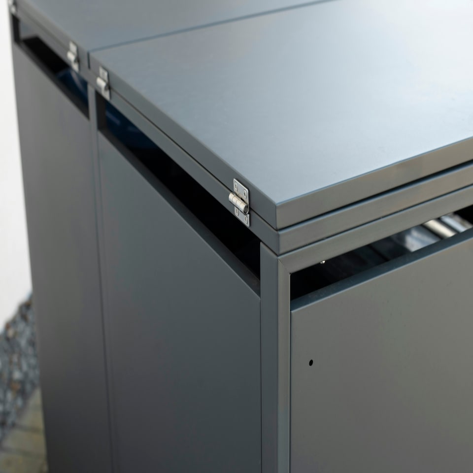 image 1 of Trimetals Triple 240L Wheelie Bin Store Anthracite Grey Grey