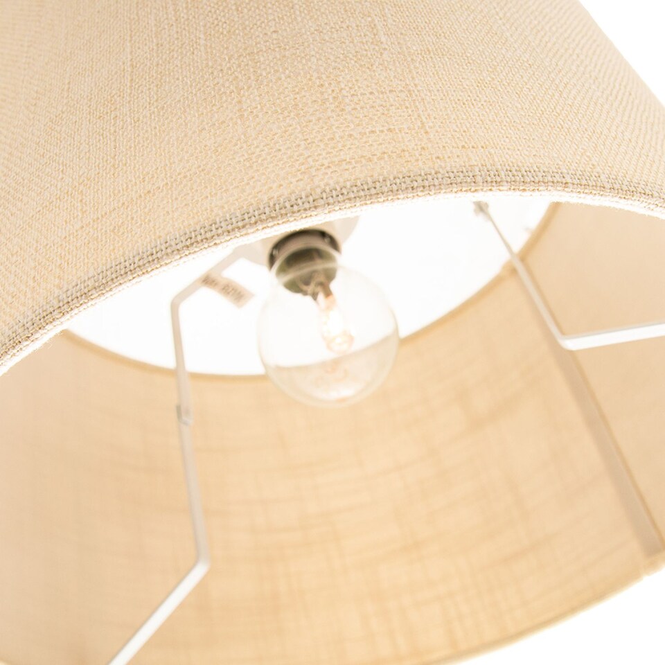 image 1 of Contemporary and Sleek 12 Inch Cream Linen Fabric Drum Lamp Shade 60w Maximum | Cream | Cream | 1