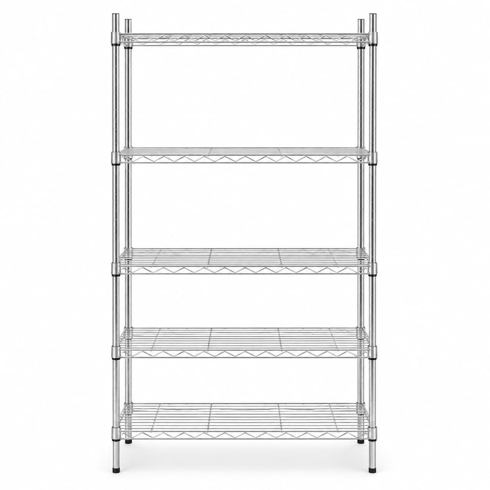image 1 of 5 Tier Heavy Duty Steel Wire Rack Shelf Storage Shelving Unit