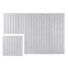 Levede Felt Notice Board 12PCS Wall Tiles Pin Board Self Adhesive Grey 30x30cm