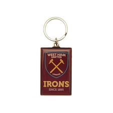 West Ham United FC Irons 1895 Keyring - Maroon/Blue/Yellow - One Size