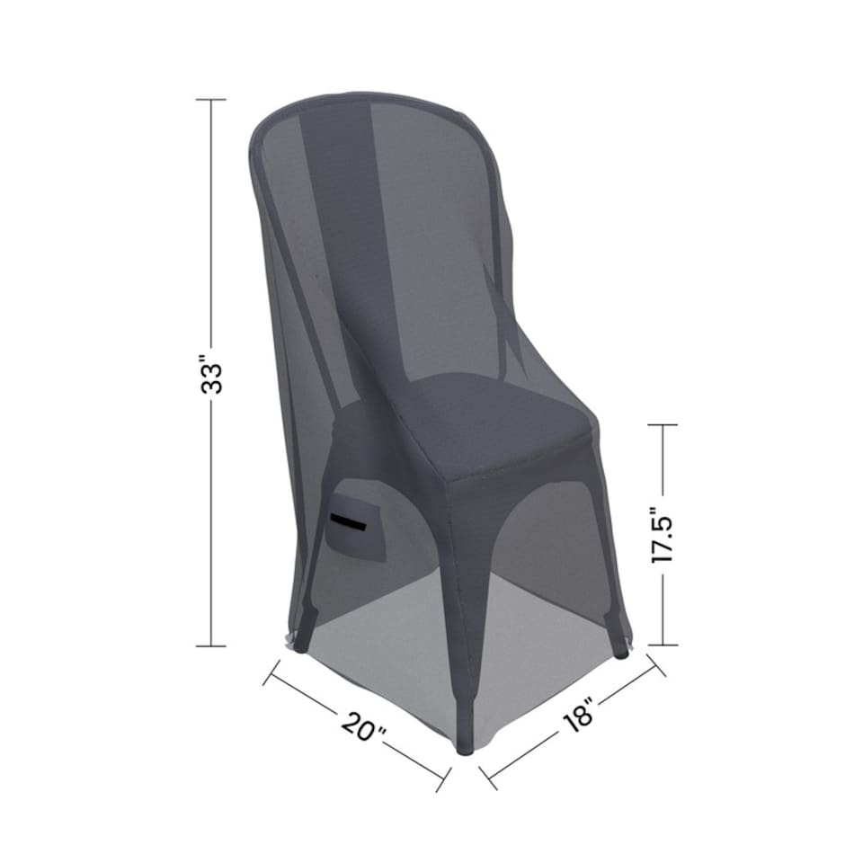 image 1 of Covers and all Hucheson Patio Dining Chair Covers Set of 4 Water-Repellent UV-Resistant Polyester for Outdoor Bistro Chairs, 18 W x 20 D x 33 H x