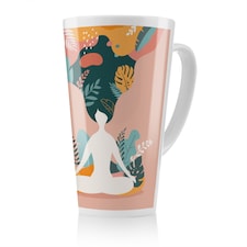 mindfulness, meditation and yoga Woman Designer Latte Mug
