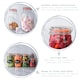 image 2 of Argon Tableware 6x Glass Storage Jar & Labels Set - 350ml 4 Colour Seals Airtight Kitchen Storage Container Preserving Jar