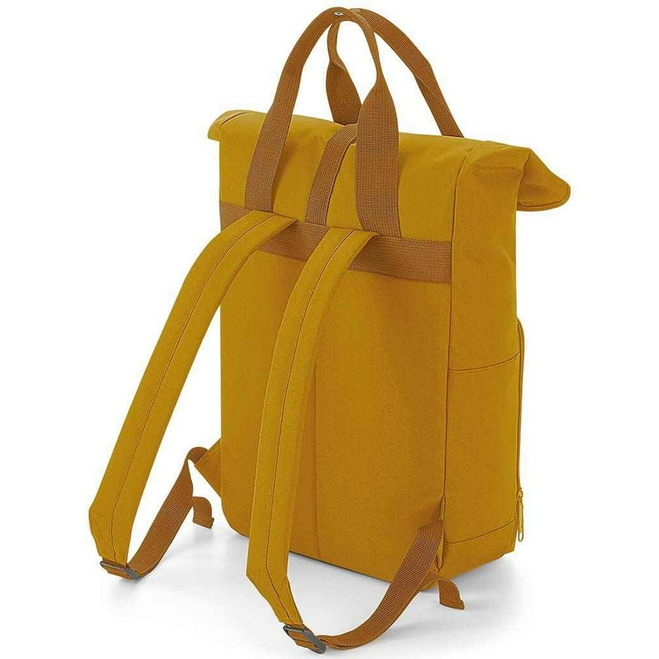 image 1 of Bagbase Unisex Adult Roll Top Twin Handle Backpack - Mustard - One Size